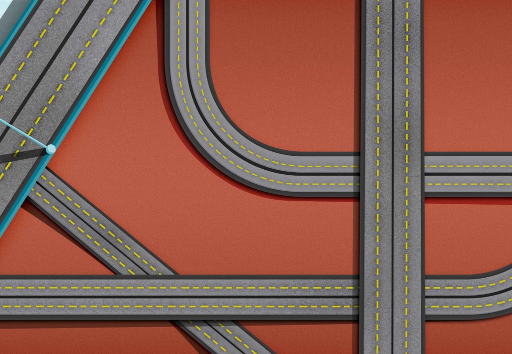 Newly separated highway section into page 7